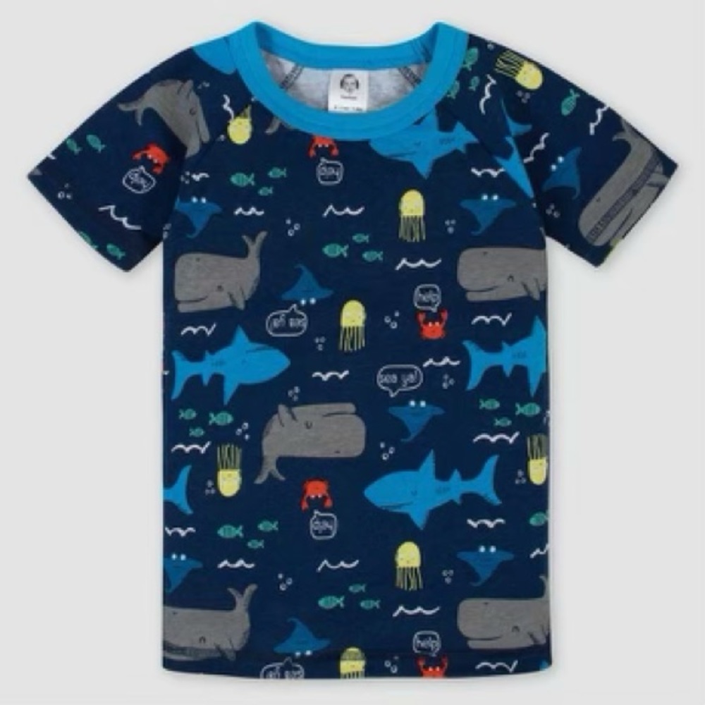 2-Piece Boys Sea Snug Fit Cotton Pajamas